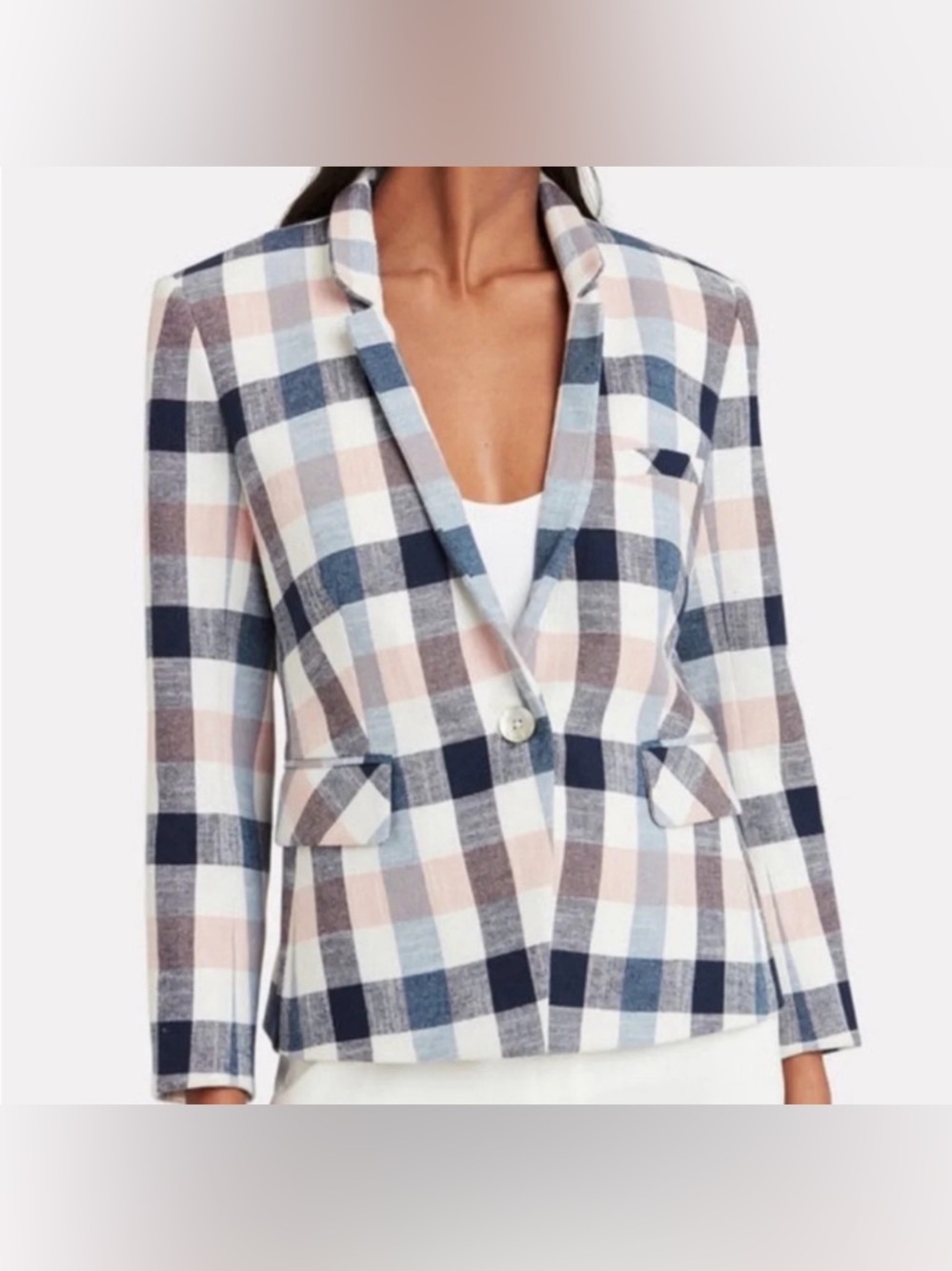 Veronica Beard Schoolboy Dickey Plaid Blazer, Size 4, Great Condition - Picture 2 of 10